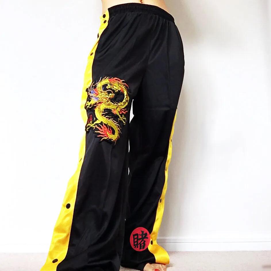 UNISEX DRAGON TRACKSUIT POPPER BUTTONS TROUSERS