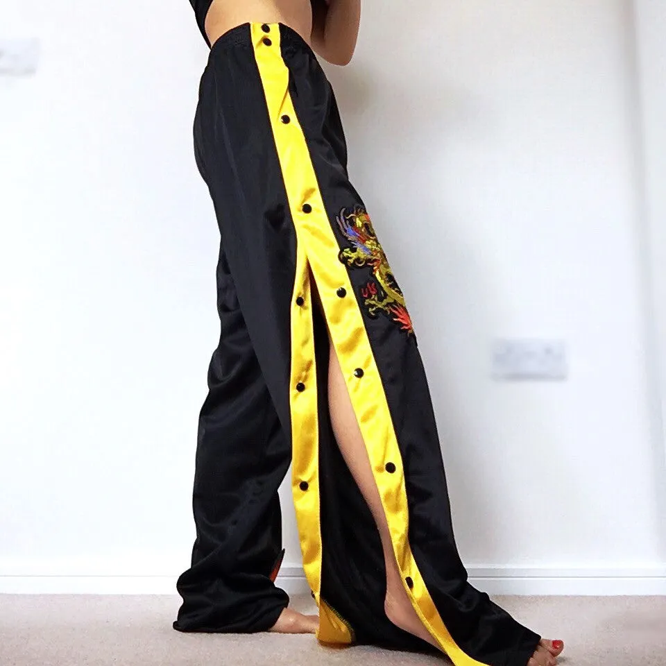 UNISEX DRAGON TRACKSUIT POPPER BUTTONS TROUSERS