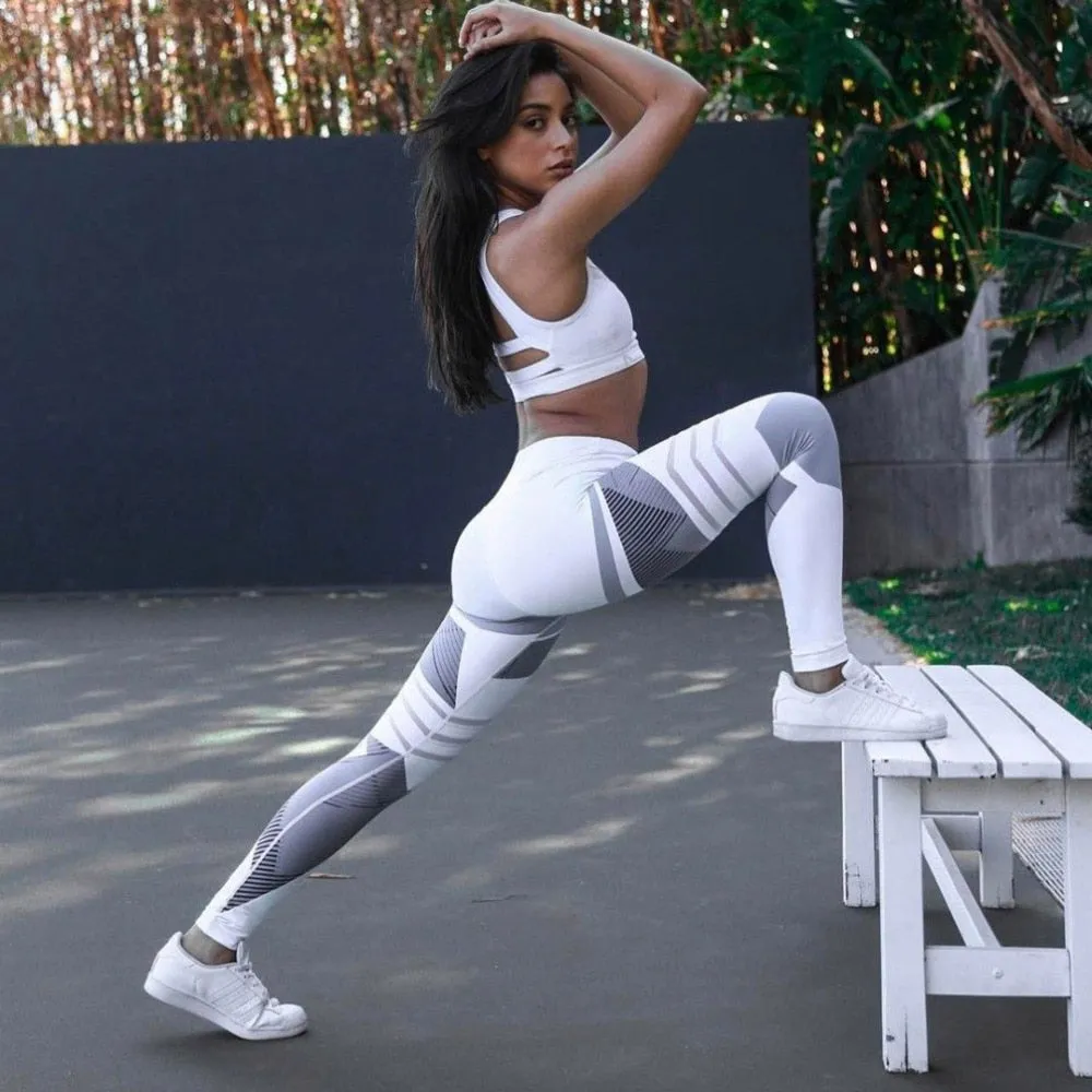 VenusFox Fashion Digital Print Ice and Snow Fitness Leggings