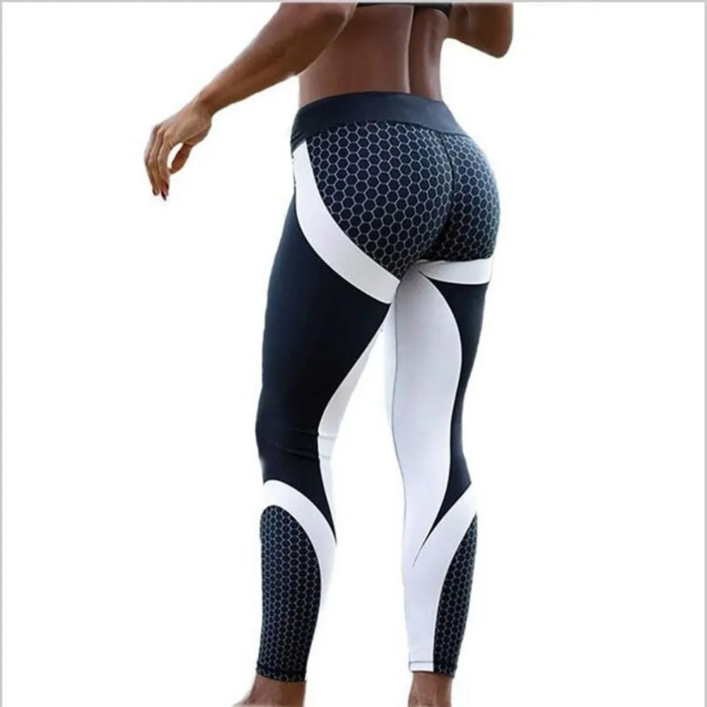 VenusFox Fashion Digital Print Ice and Snow Fitness Leggings