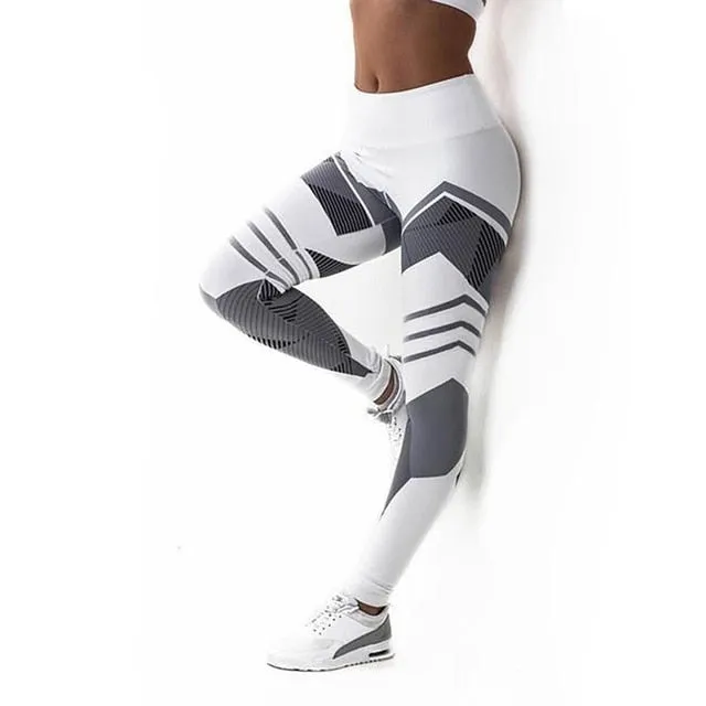 VenusFox Fashion Digital Print Ice and Snow Fitness Leggings