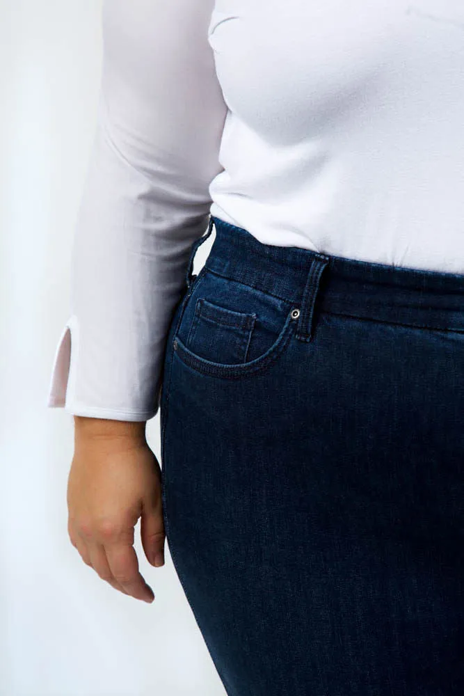 WAIST MATCH RELAXED FLARED JEANS