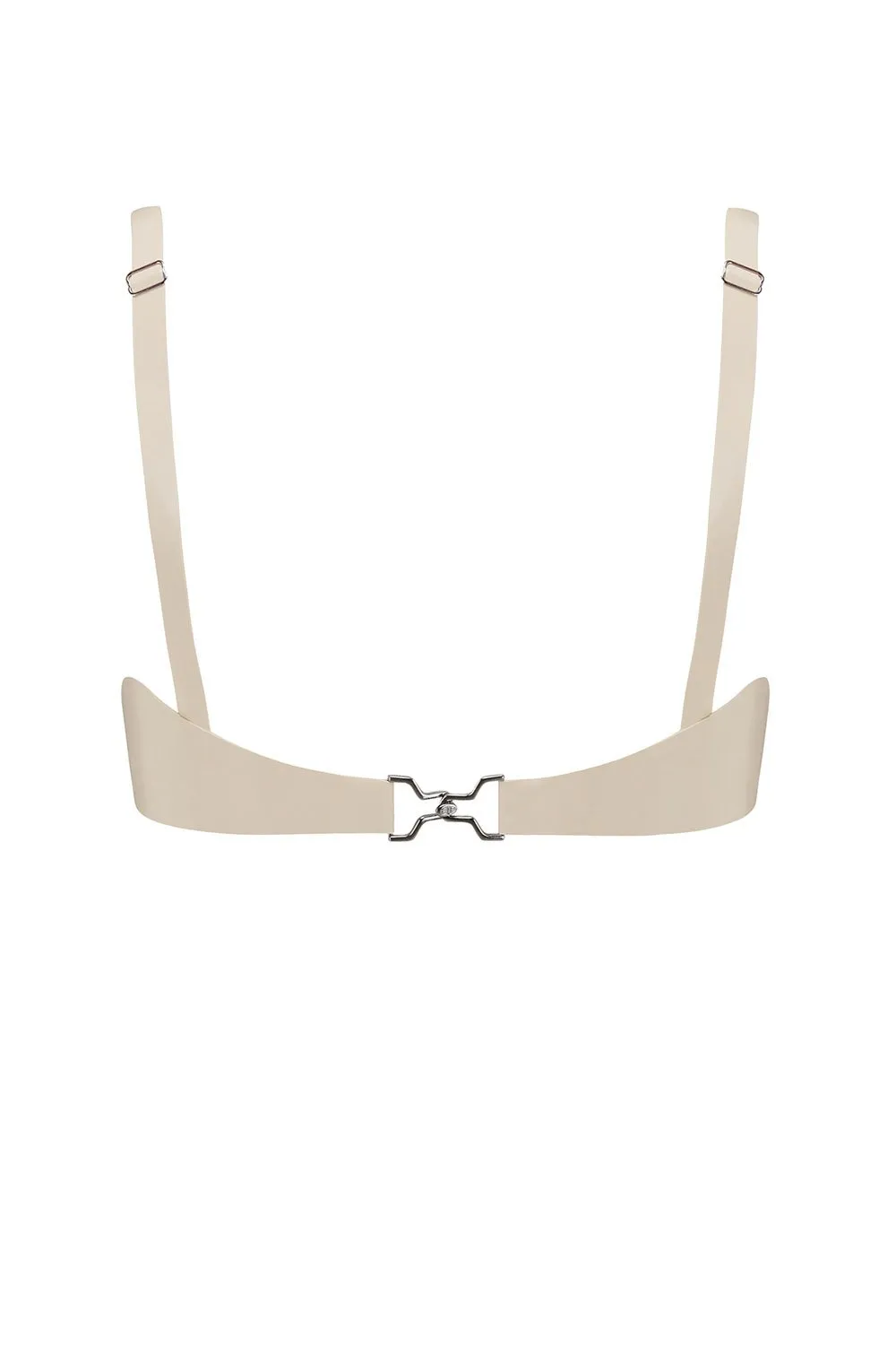 White Ivory Cut Out Latex Bralette