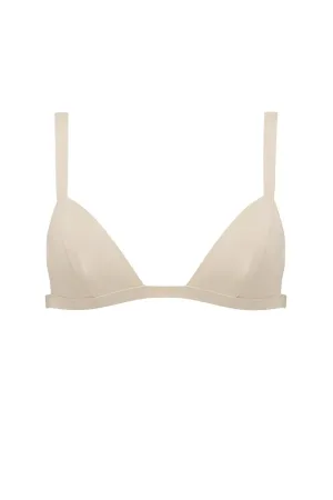 White Ivory Latex Triangle Bra