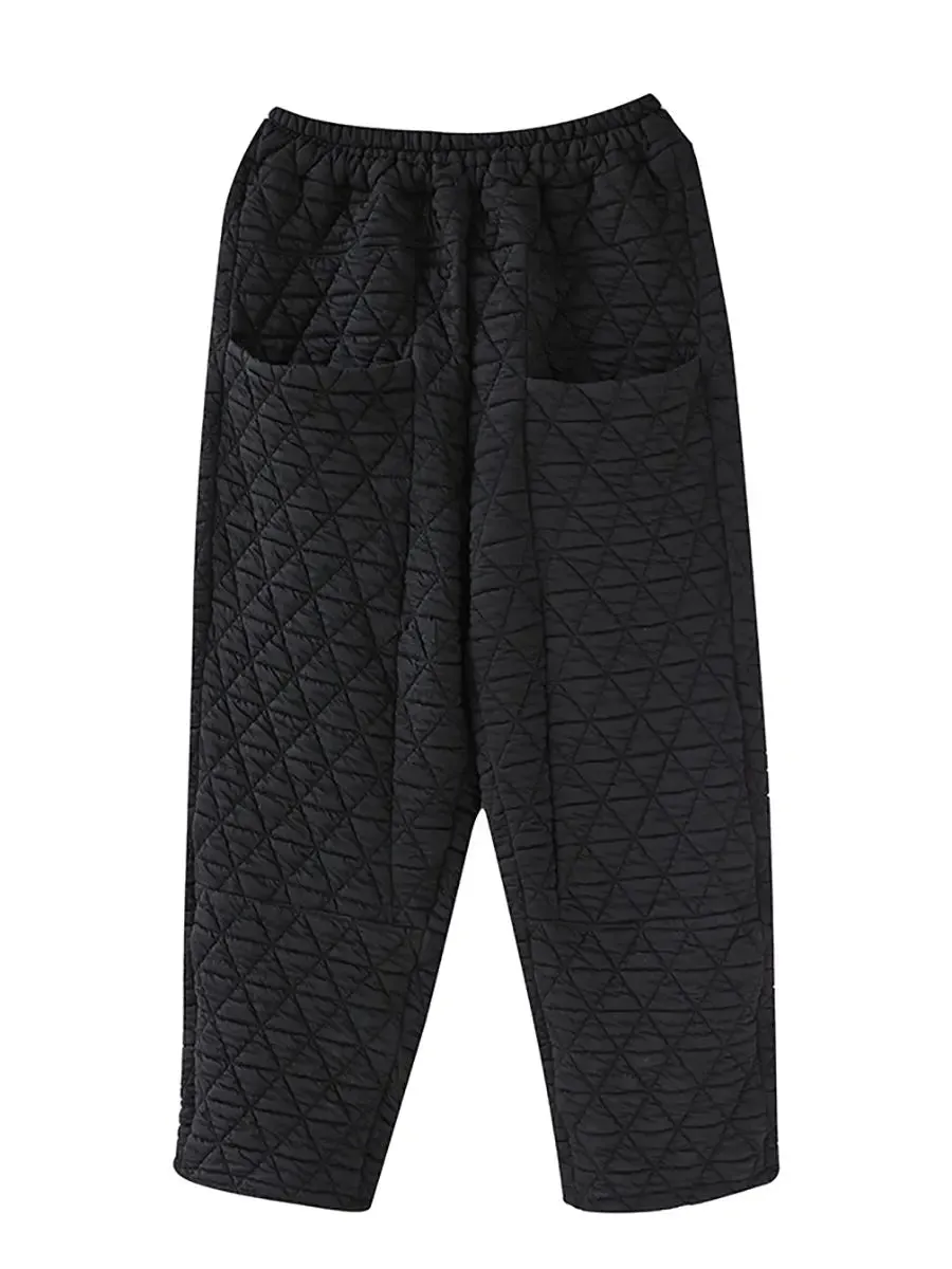 Women Solid Cotton Loosee Padded Harem Pants
