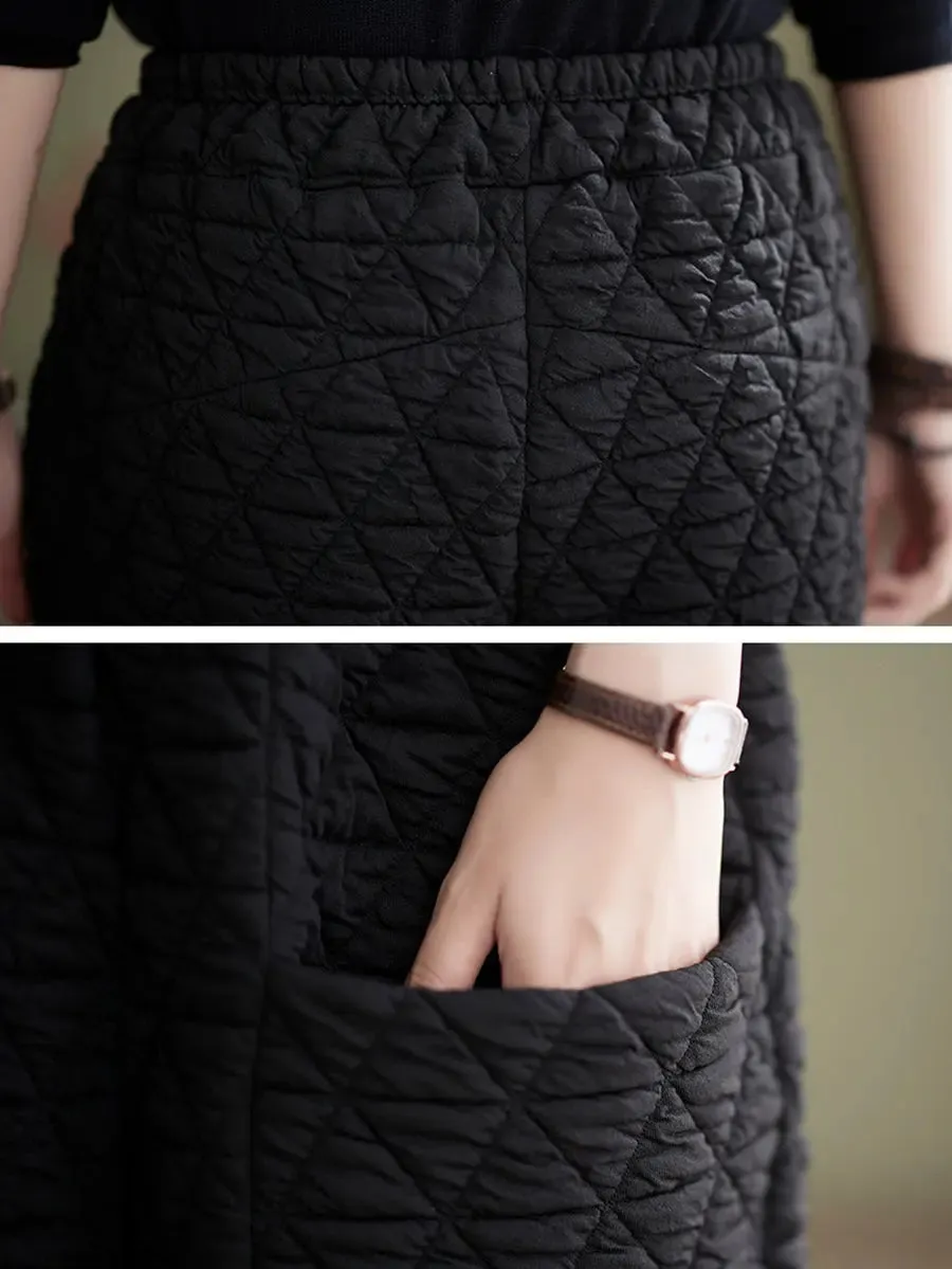 Women Solid Cotton Loosee Padded Harem Pants