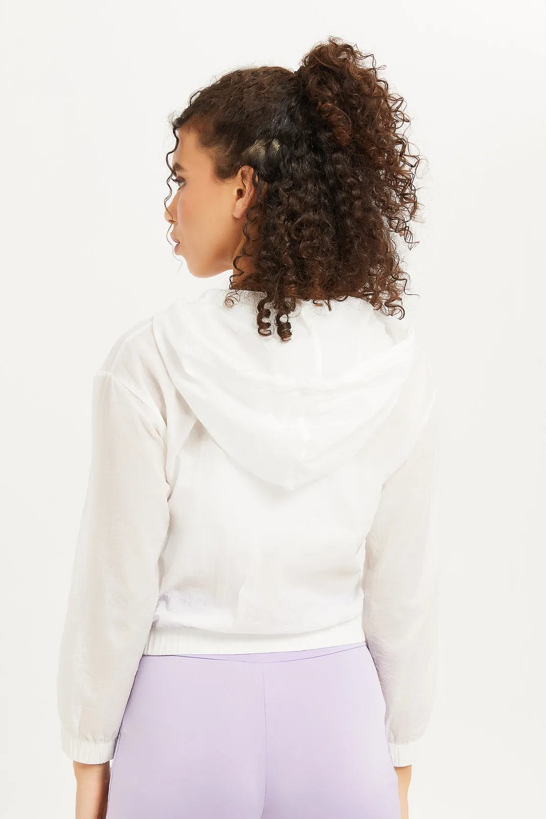 Women White Full-Zip Jacket