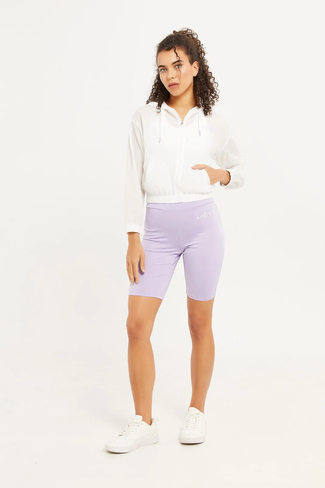 Women White Full-Zip Jacket