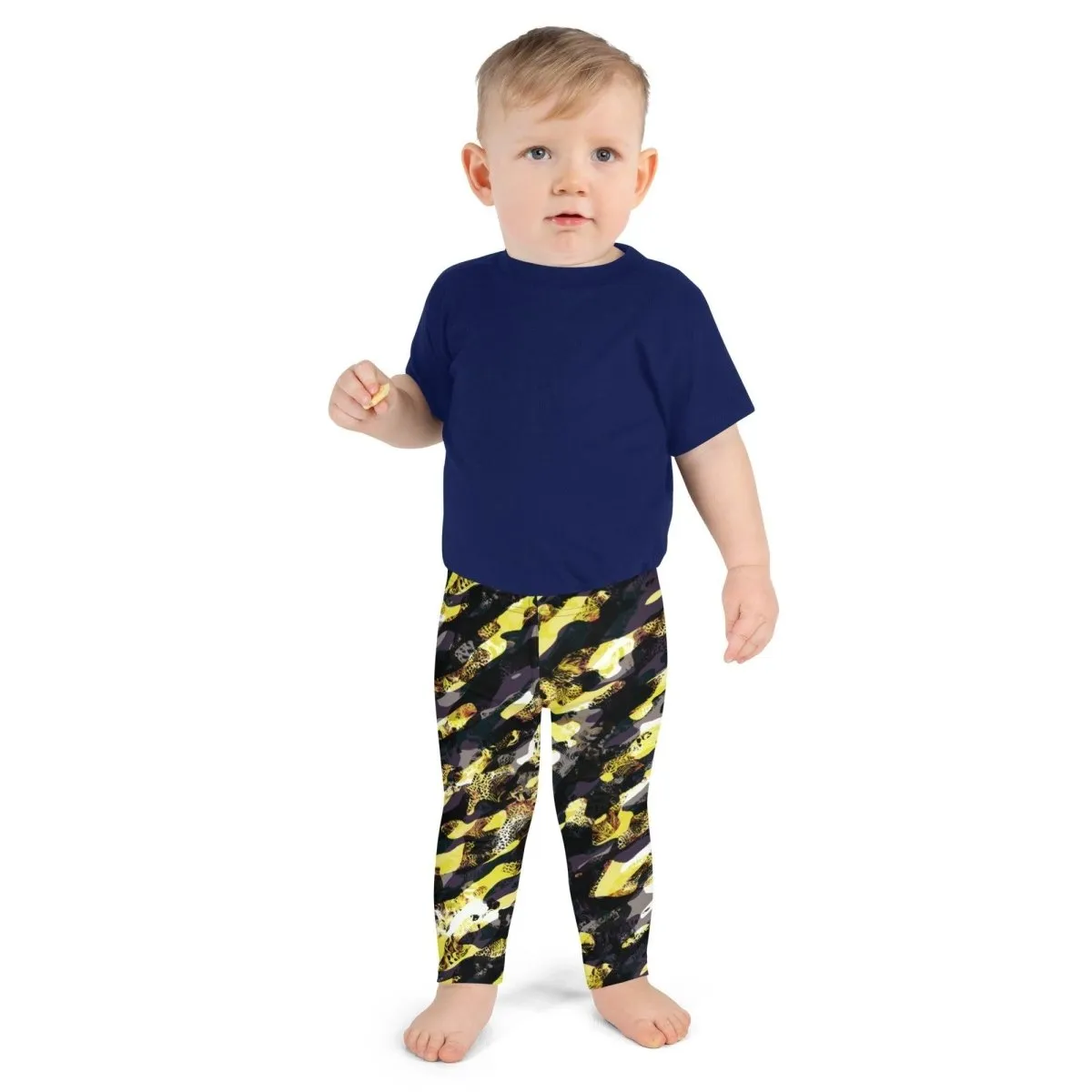 Yellow Camouflage Kid's Leggings