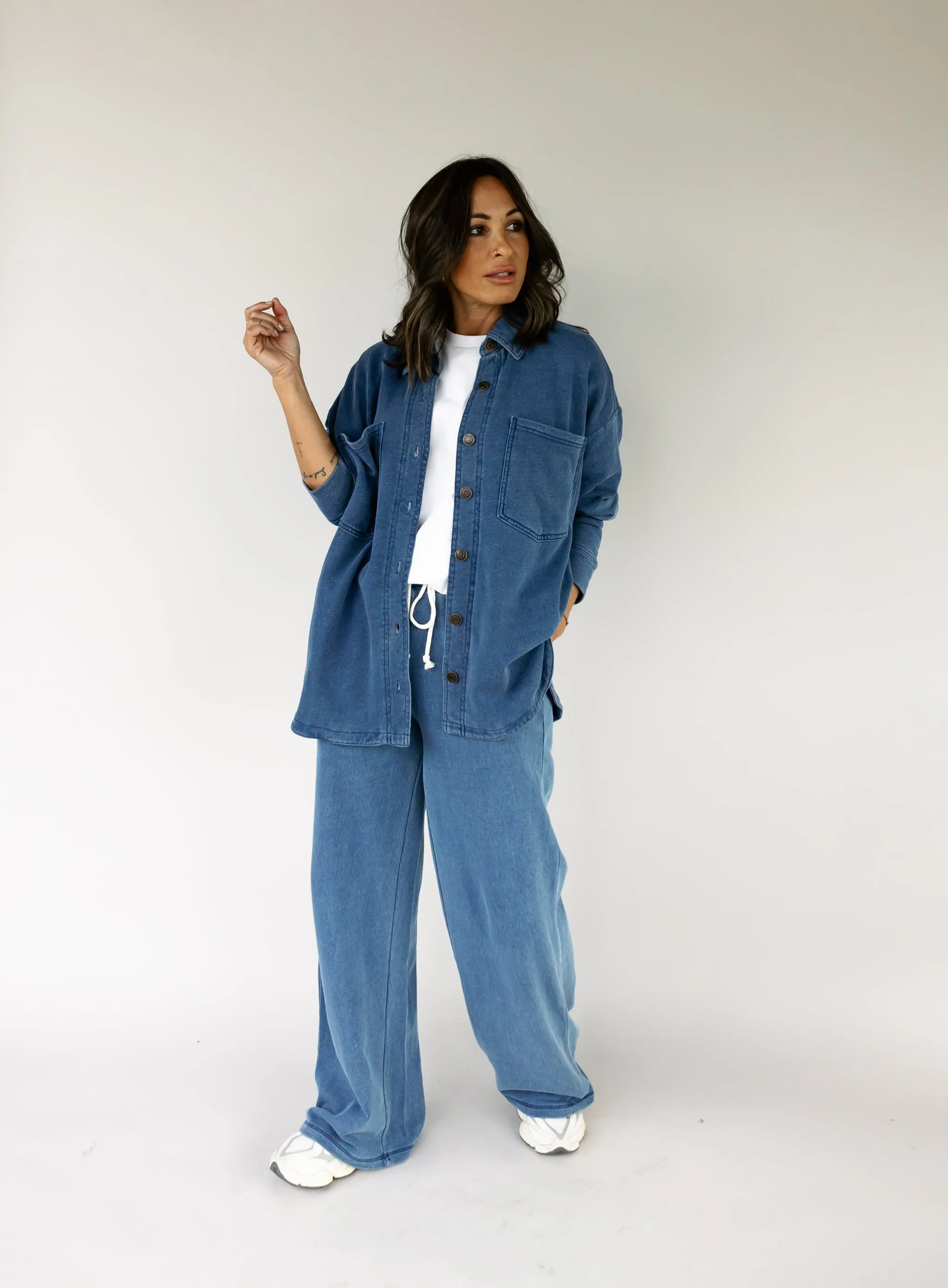 Z Supply: All Day Knit Denim Jacket - Vintage Indigo