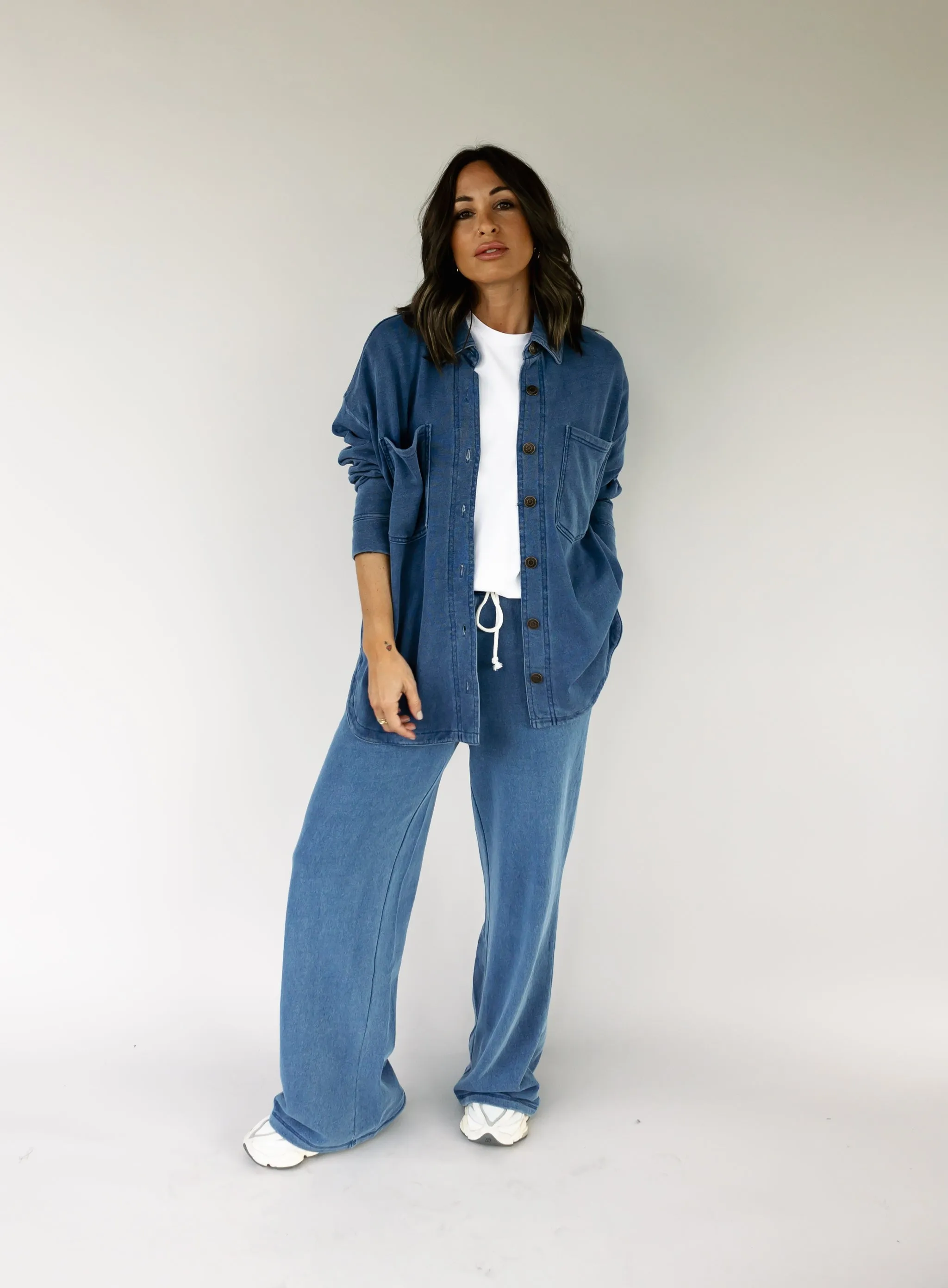 Z Supply: All Day Knit Denim Jacket - Vintage Indigo