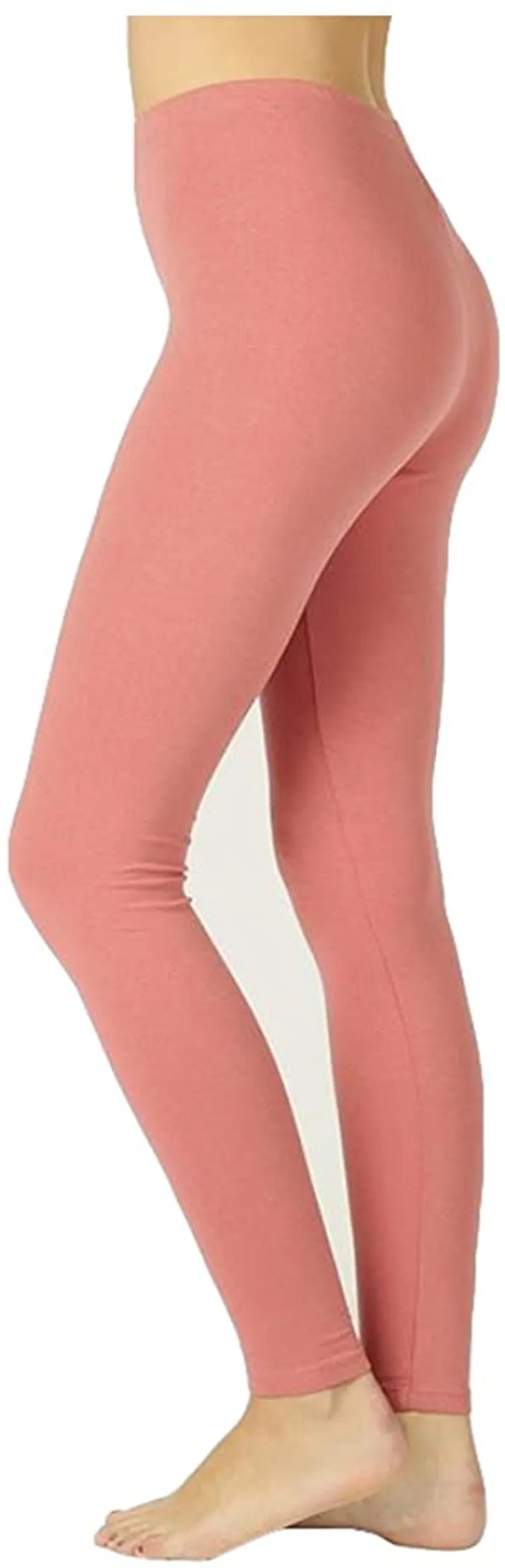 Zenana Outfitters Womens Full Length Cotton Solid Leggings