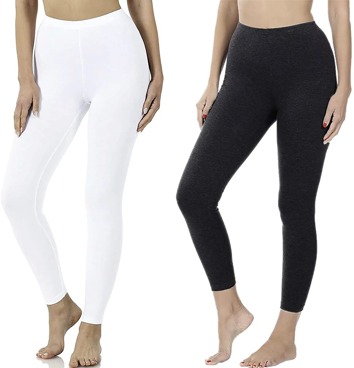 Zenana Outfitters Womens Full Length Cotton Solid Leggings