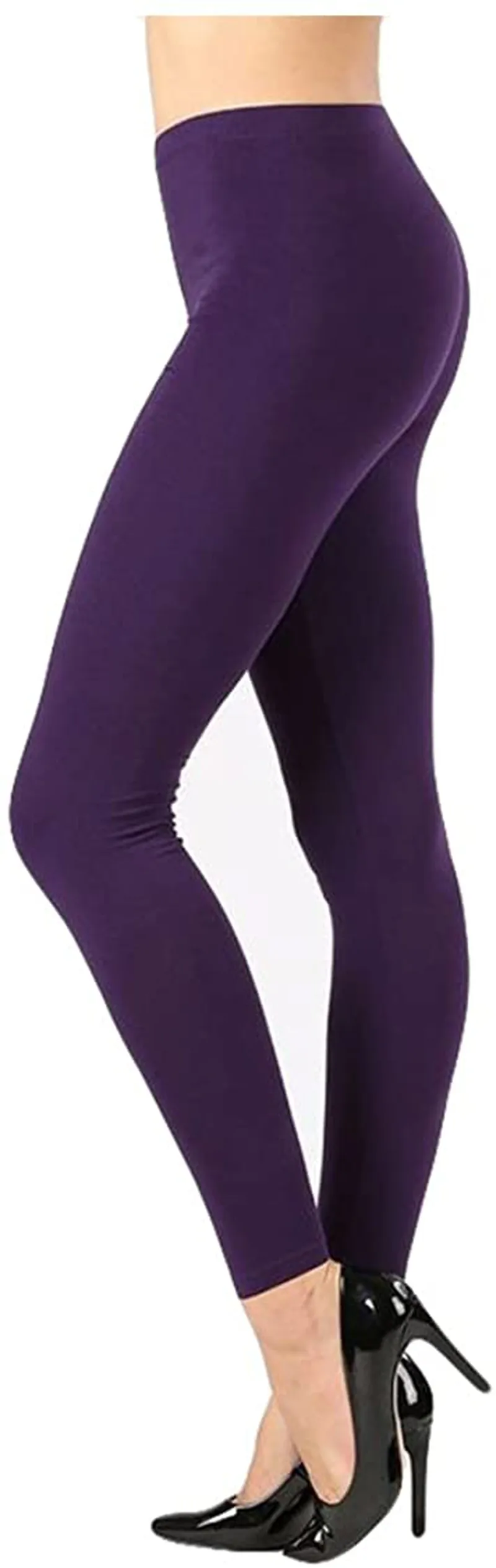 Zenana Outfitters Womens Full Length Cotton Solid Leggings