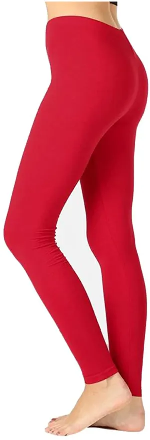 Zenana Outfitters Womens Full Length Cotton Solid Leggings