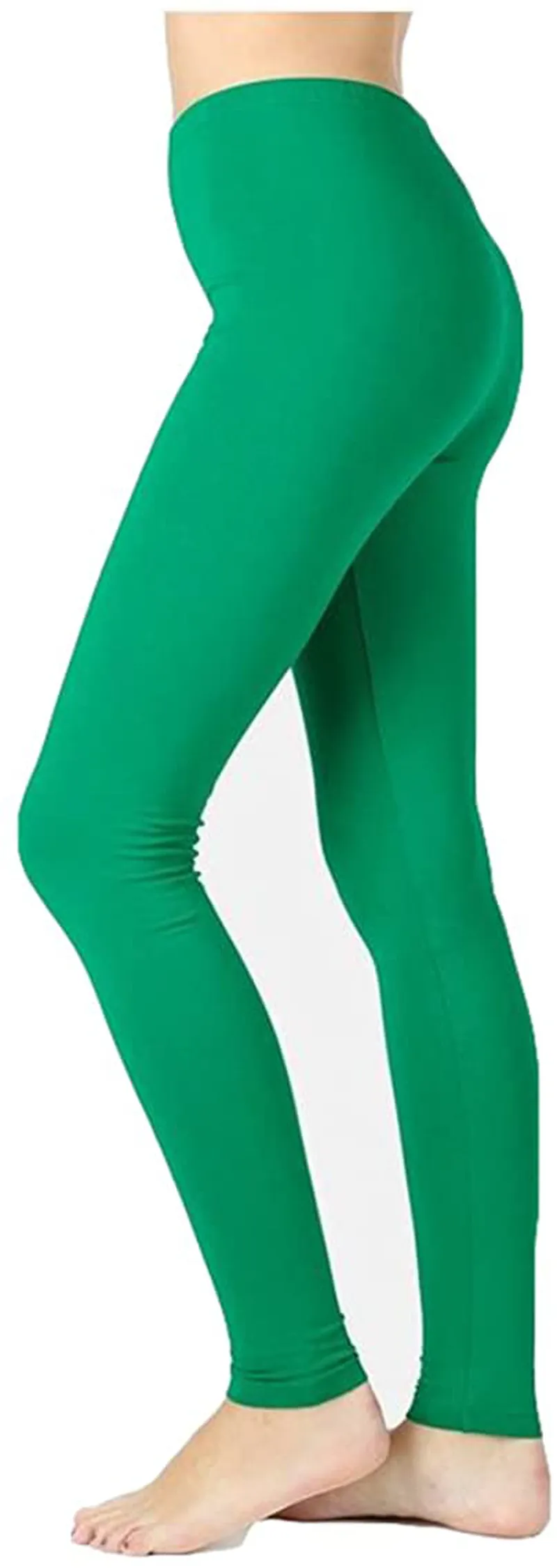 Zenana Outfitters Womens Full Length Cotton Solid Leggings
