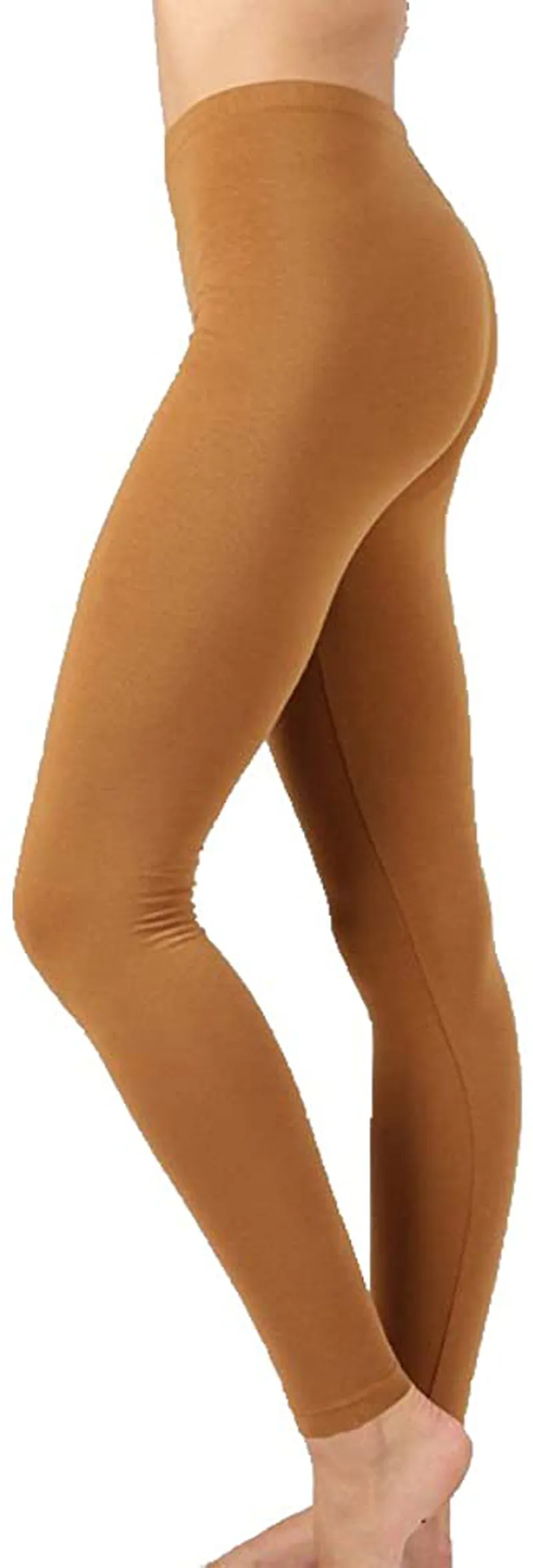 Zenana Outfitters Womens Full Length Cotton Solid Leggings