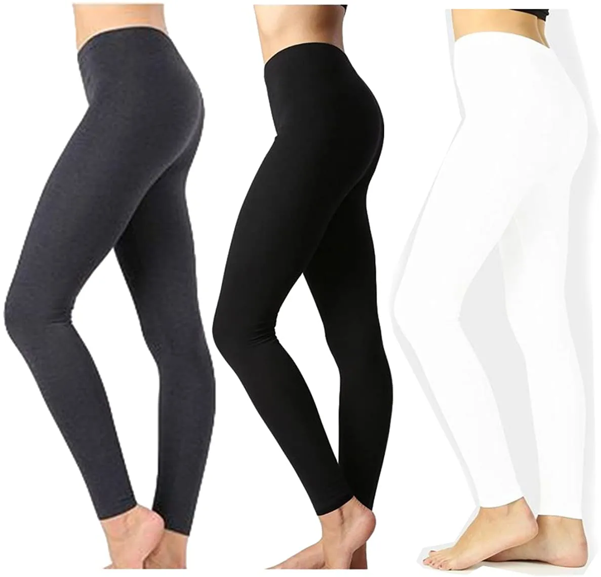 Zenana Outfitters Womens Full Length Cotton Solid Leggings
