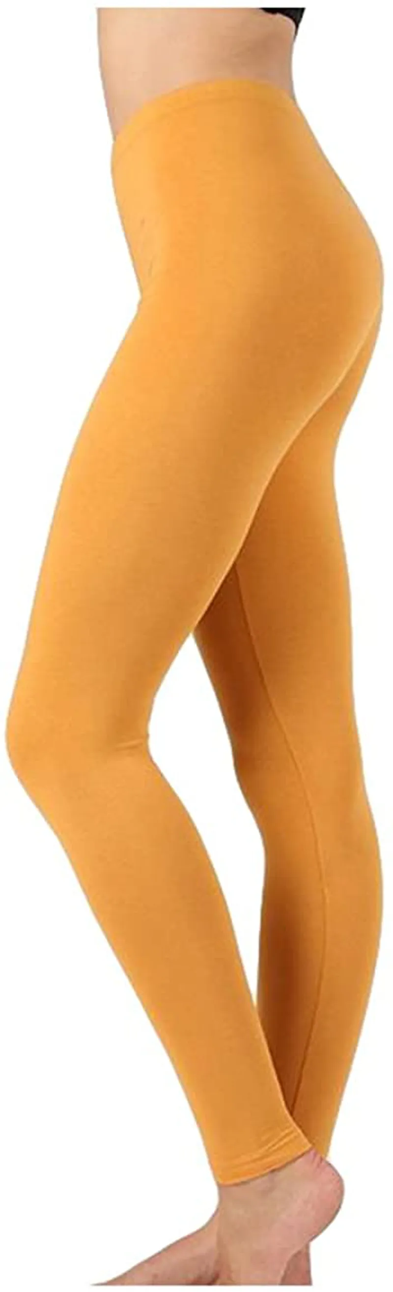 Zenana Outfitters Womens Full Length Cotton Solid Leggings