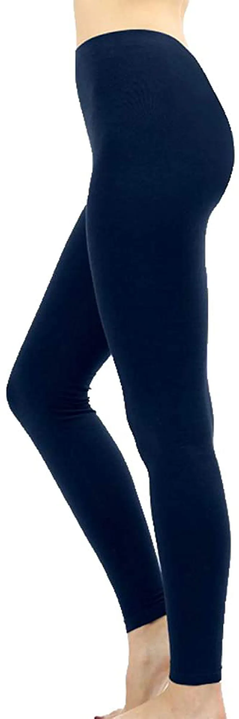 Zenana Outfitters Womens Full Length Cotton Solid Leggings