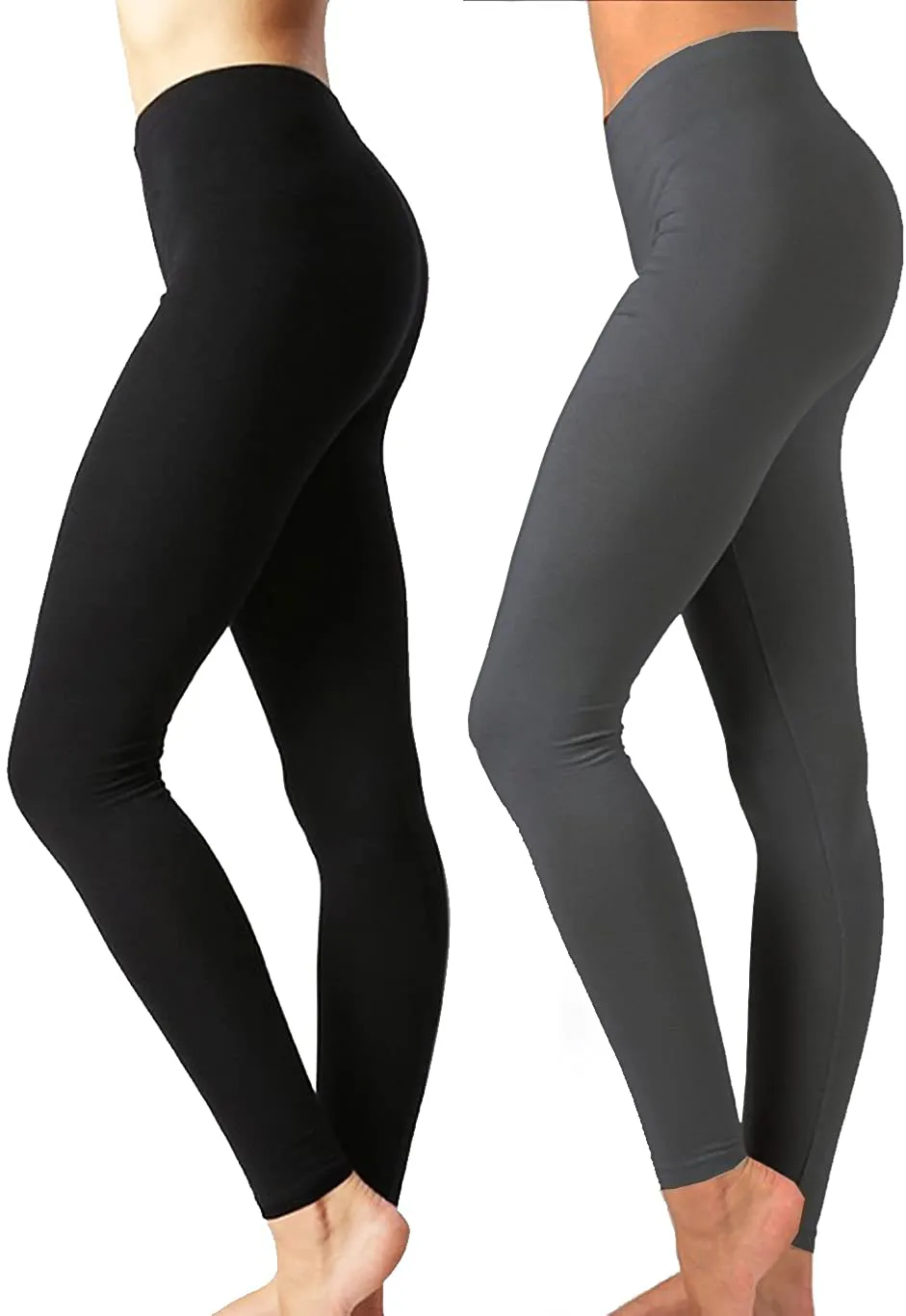 Zenana Outfitters Womens Full Length Cotton Solid Leggings