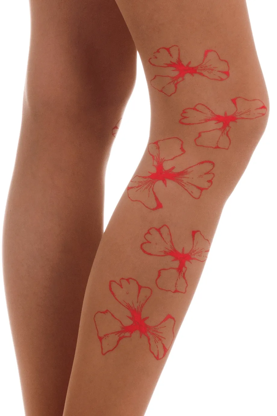 ZOHARA PINK VIOLETS Beige Leggings