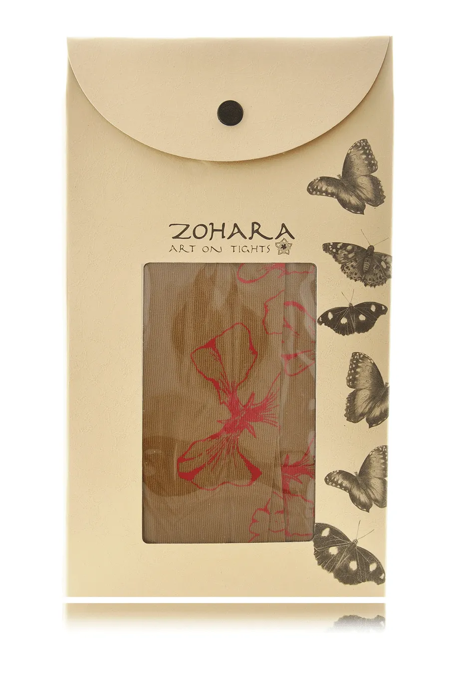ZOHARA PINK VIOLETS Beige Leggings